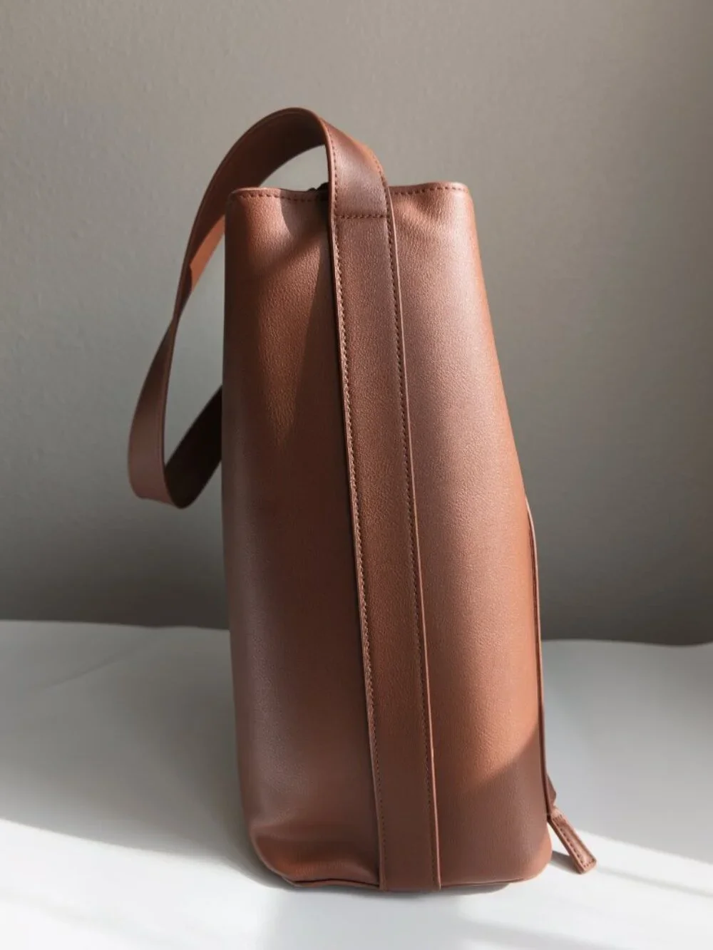 BEIS Essential Tote in Maple - Vegan Leather, New Without Tags